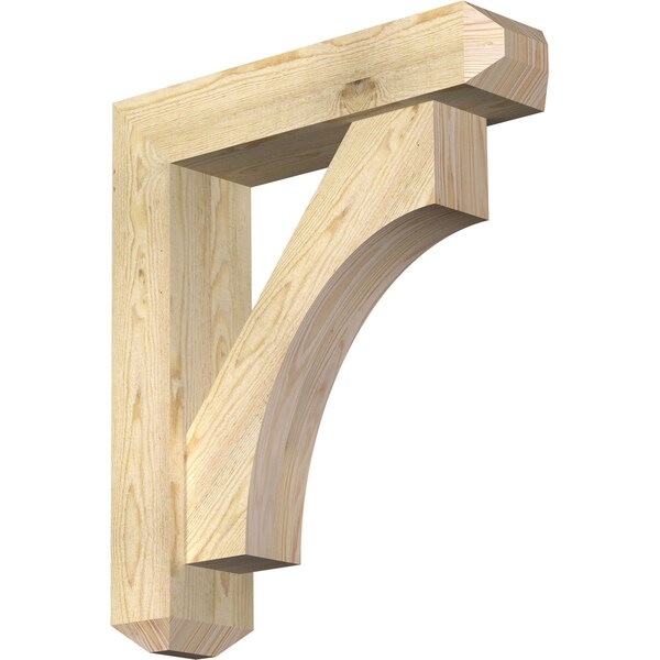 Ekena Millwork Westlake Craftsman Rough Sawn Bracket w/ Offset Brace, Douglas Fir, 6"W x 24"D x 28"H BKT0604X24X28WTL04RDF - main